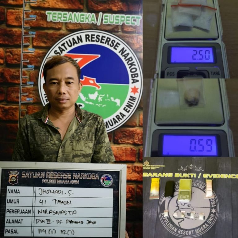 Polres ME Pelaku Narkoba Agustan